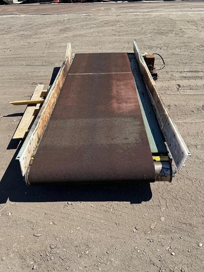 Used Conveyor Belt W:36” L:113” Rough Top w/ Baldor 1Hp, 1760RPM and Gearbox