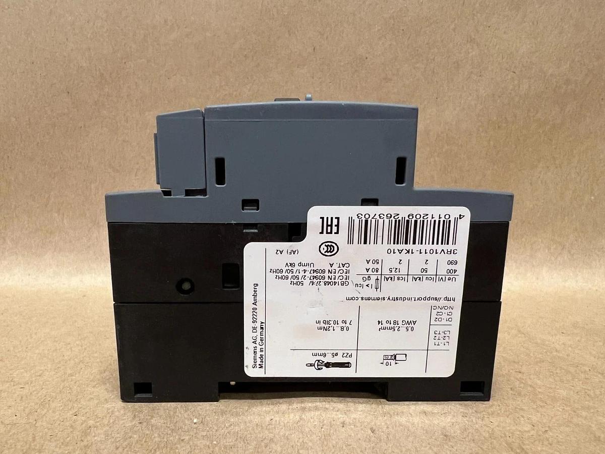 Used Siemens 3RV1011-1KA10 (36Q1) SIRIUS Class 10 Circuit Breaker