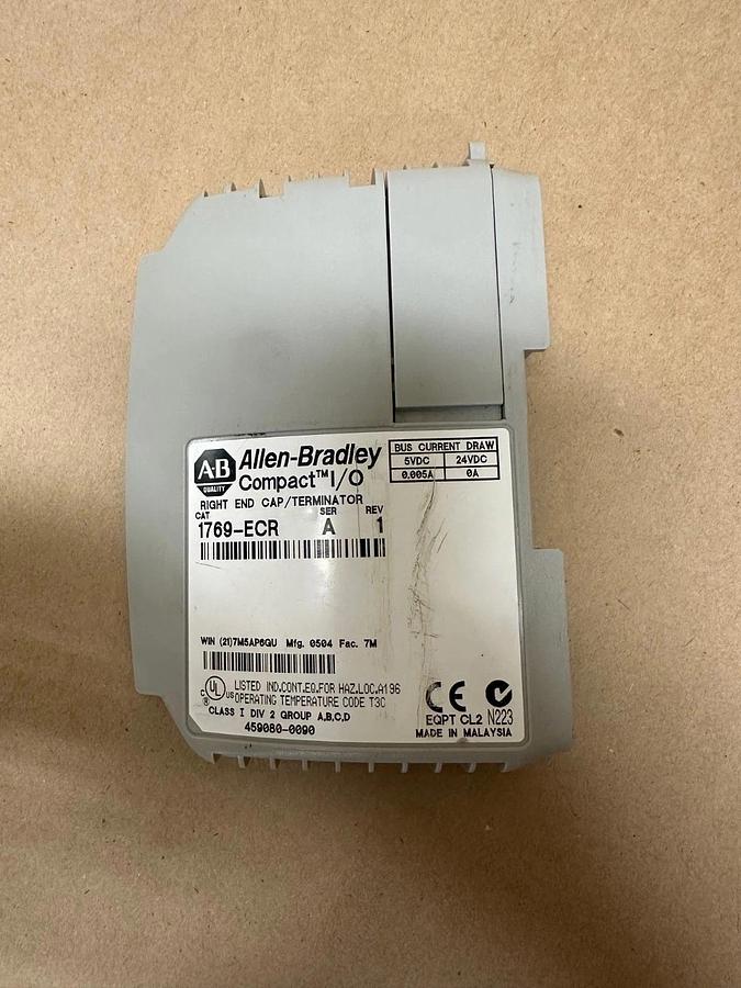 Used Allen Bradley 1769-ECR Ser A Right End Cap/Terminator