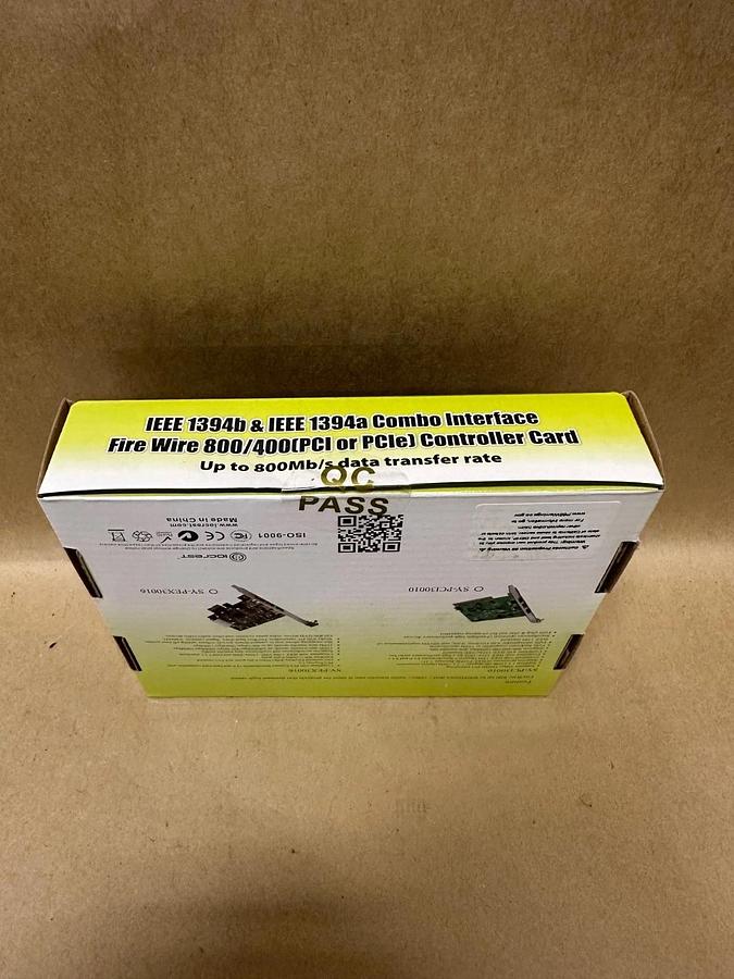 Used IOCREST SY-PEX30016 FireWire 800 Expansion Controller Card *FACTORY SEALED*