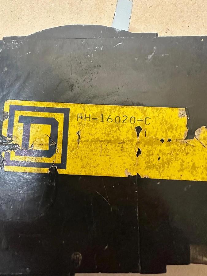 Used Square D FH-16020-C, 20A 1 Pole Circuit Breaker
