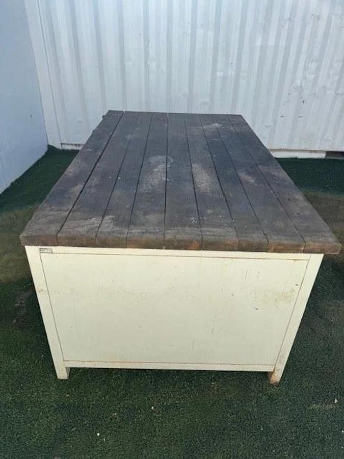 Used Dimmetal Industrial Shop/Storage Desk & Table, 4-Drawer, W:78-3/4” D:46” H:36”