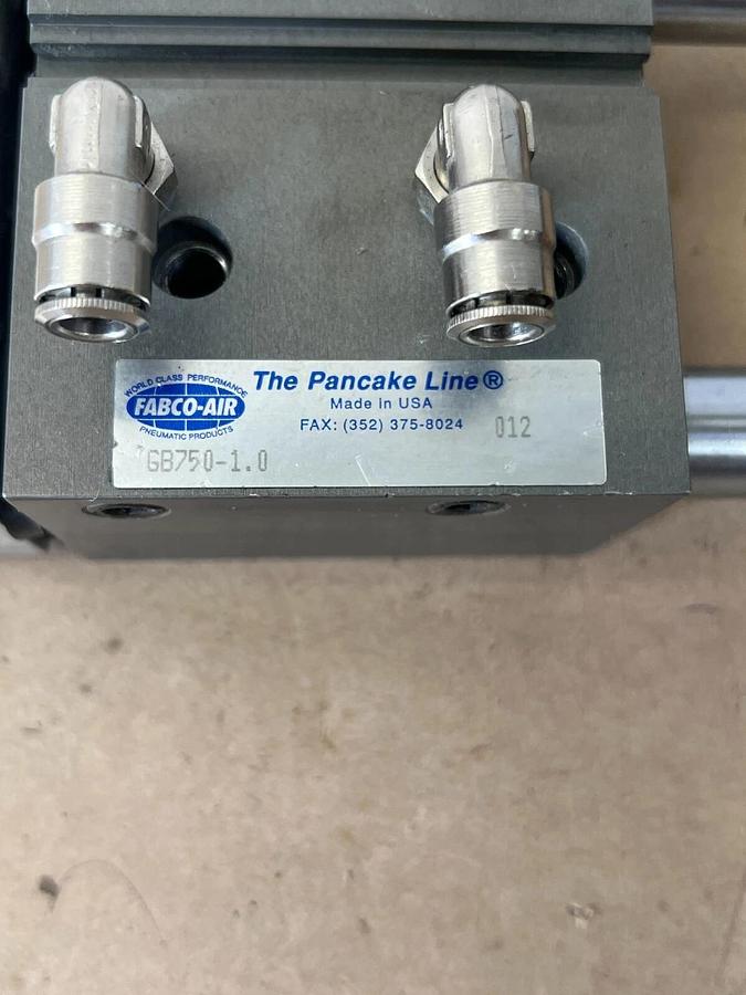 Used Fabco-Air GB750-1.0 Double-Acting Pneumatic Linear Guided Slide Actuator