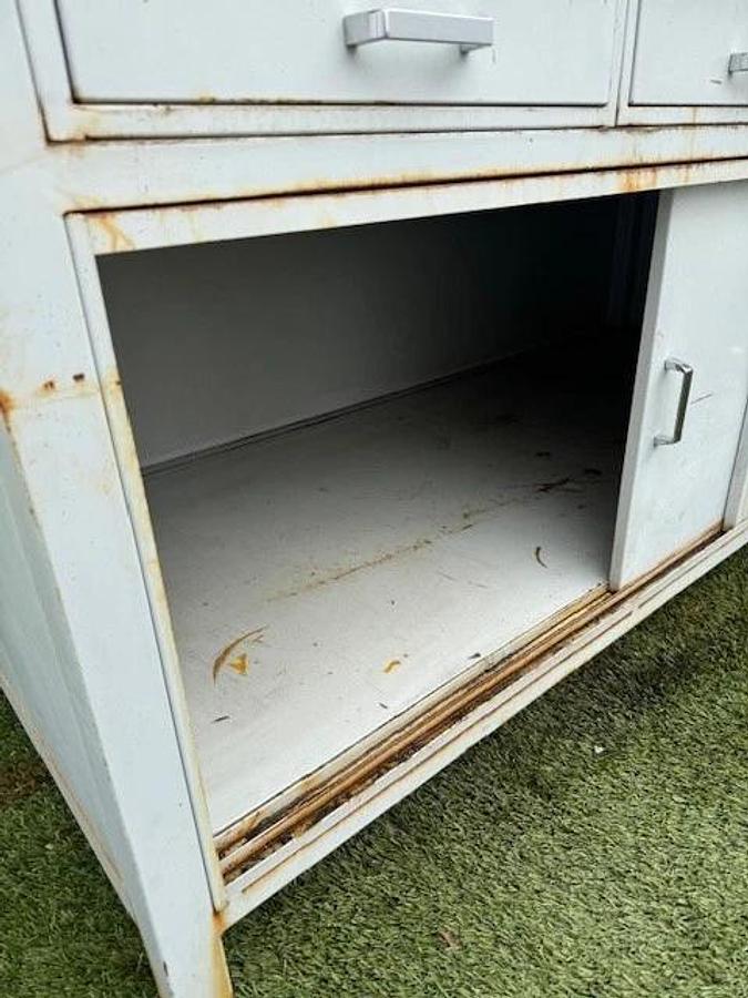 Used Imoaco 80”x36” Industrial Shop Desk, 4-Drawer (16”x20”) 36” Working Height