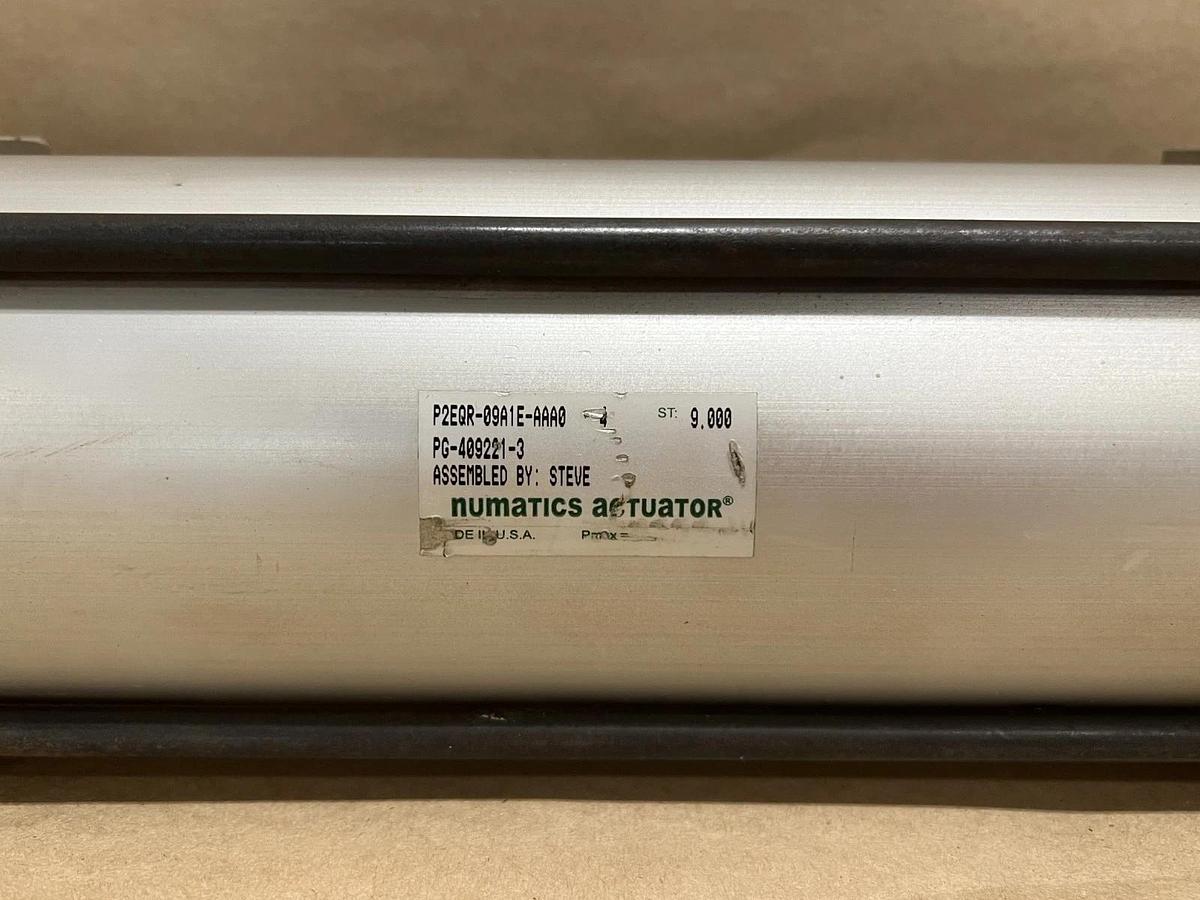 Used Numatics P2EQR-09A1E-AAA0 Double Acting Single Rod Cylinder Actuator