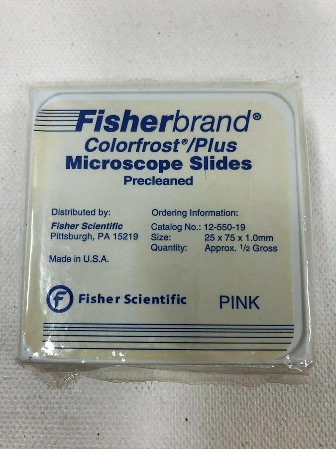 Fisher Scientific 12-550-19 Colorfrost Microscope Slides (Lot of 2 packets)