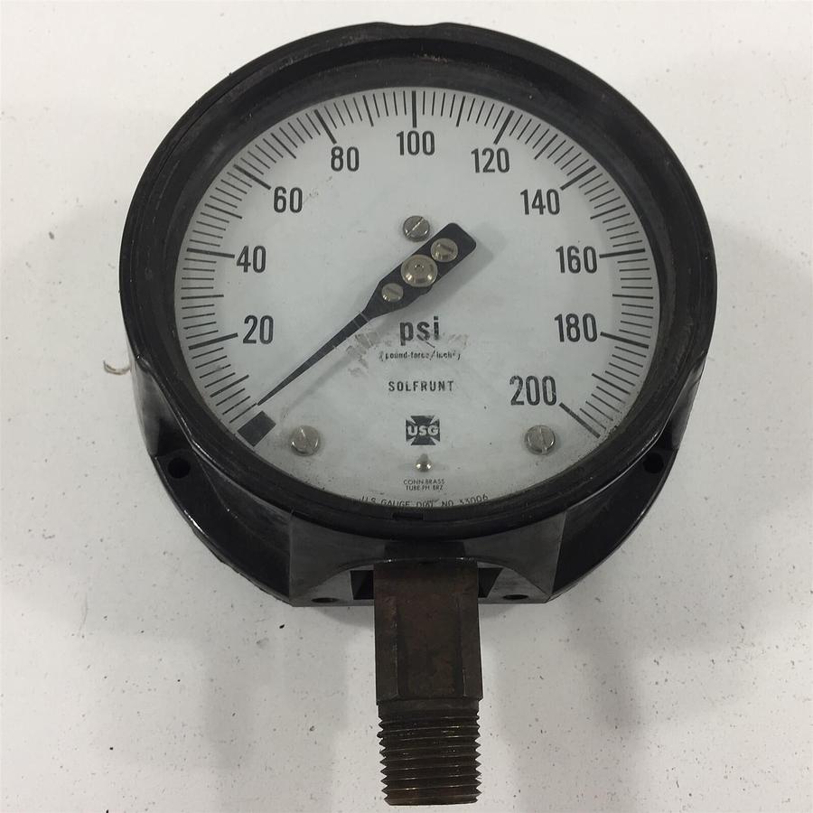Used Solfrunt SST 316 Pressure Gauge PSI 60 dial # 33003