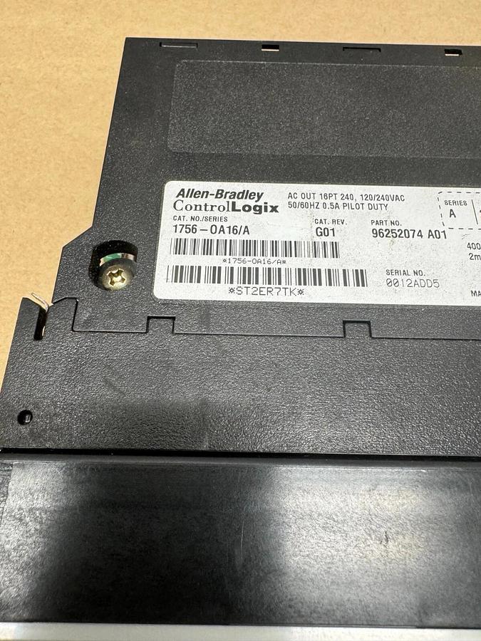 Used Allen Bradley 1756-OA16/A Ser A, AC Output Module, 16 Point, 120/240VAC 50/60Hz