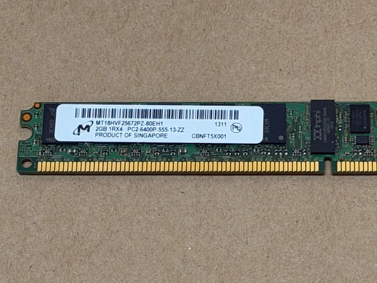Used Micron MT18HVF25672PZ-80EH1 Intel 2GB Memory