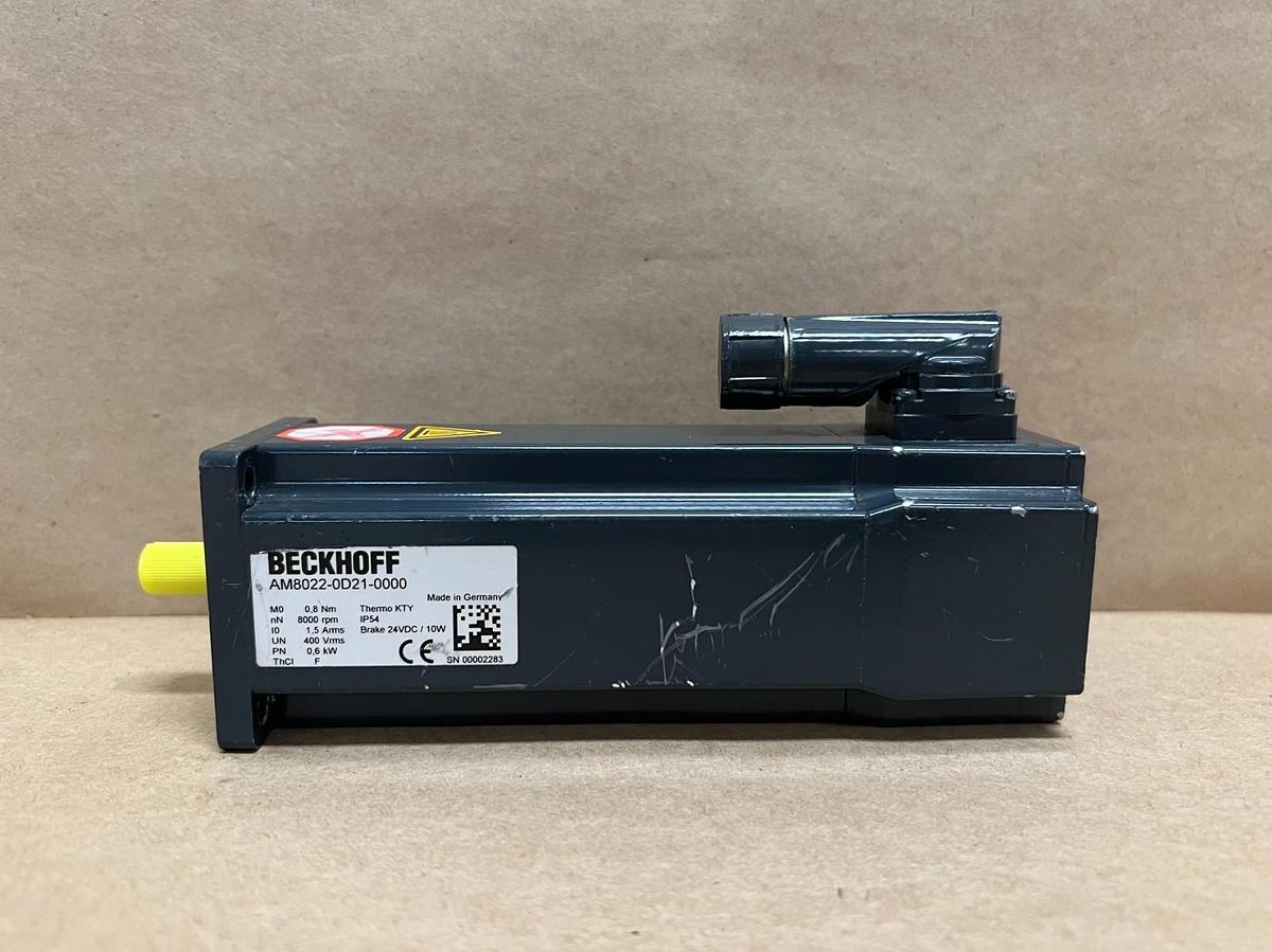 Used Beckhoff AM8022-0D21-0000 8000 RPM Brushless Servo Motor