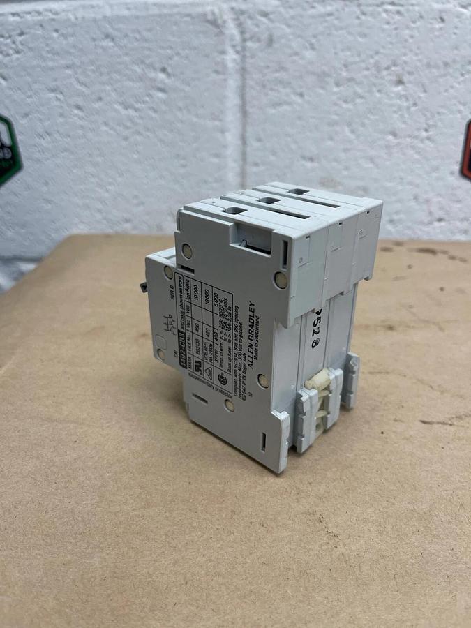 Used Allen-Bradley 1492-CB3 G 040 Supplementary Protector, Ser B, 4A, Circuit Breaker