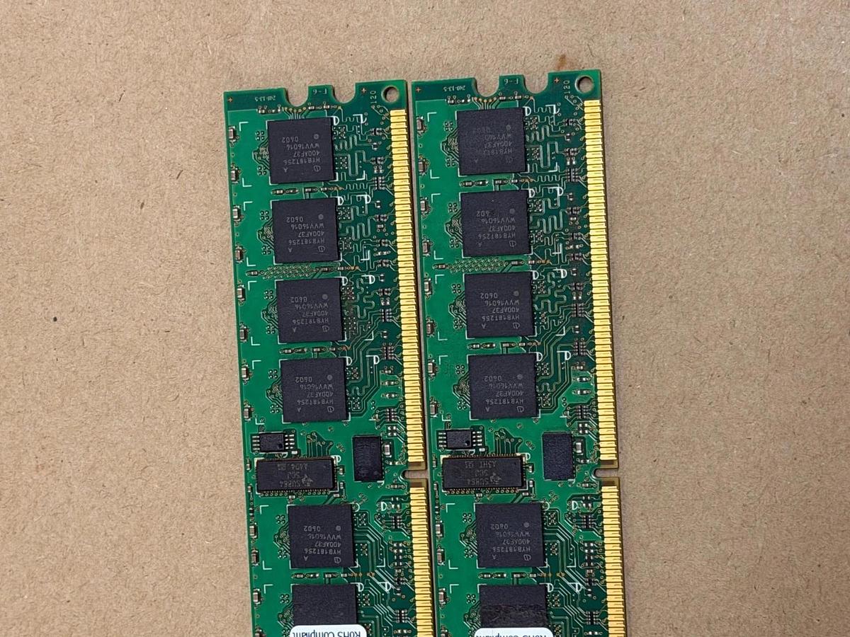 Used Gigaram PC2-3200 512MB DDR2-400 Ram - Lot of 2