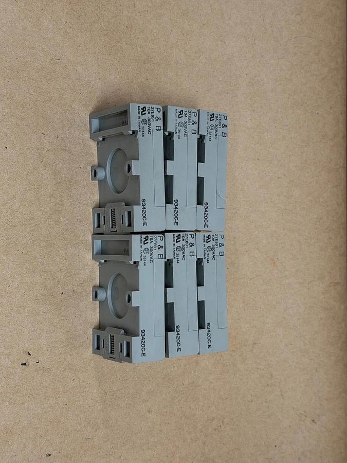 Used Potter & Brumfield 27E891 10A Relay Base - Lot of 6