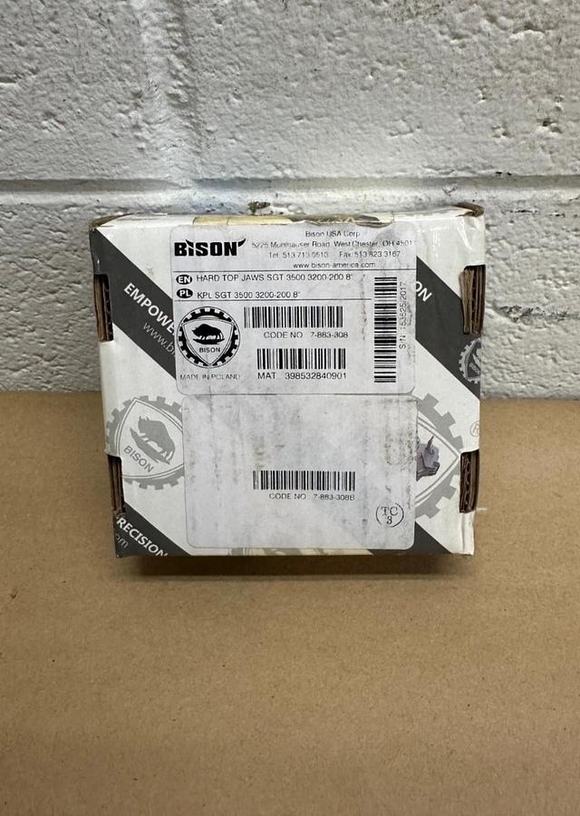 Used Bison SGT 3500 3200-200 Hard Top Jaws 8” *FACTORY SEALED NEW*