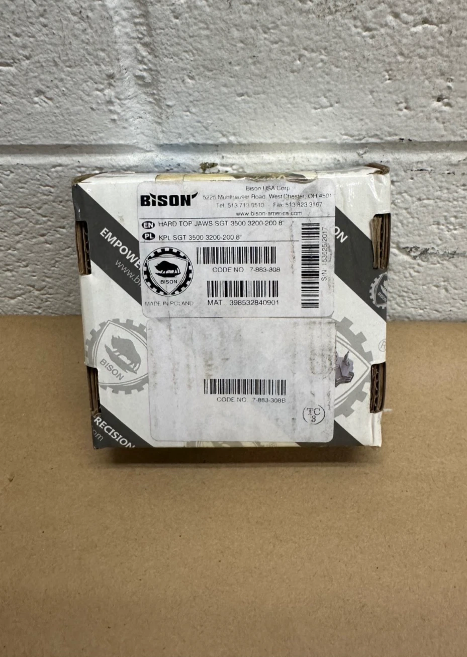 Bison SGT 3500 3200-200 Hard Top Jaws 8” *FACTORY SEALED NEW*