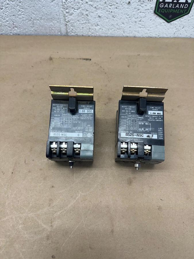Used Allen Bradley 852S-NSC Solid State Timer, Series F & G - Lot of 2