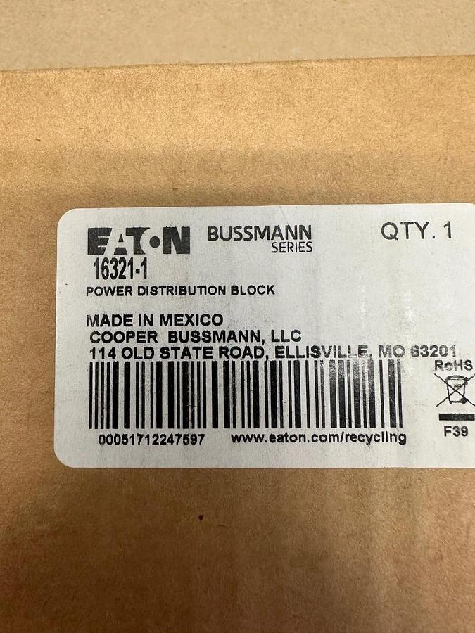 Used Eaton 16321-1 Power Distribution Block *NEW*