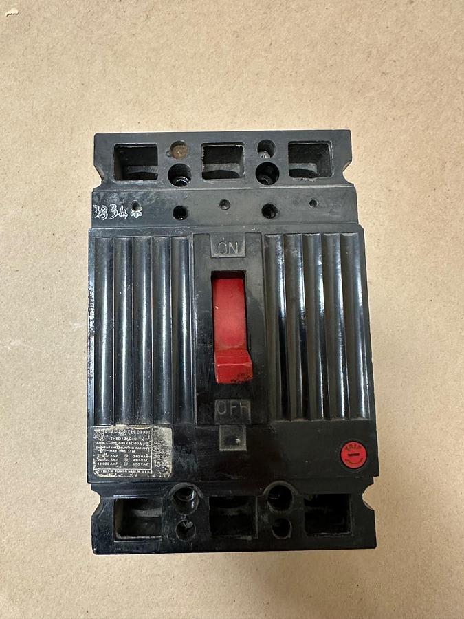 Used General Electric THED136040 40A 3 Pole Circuit Breaker