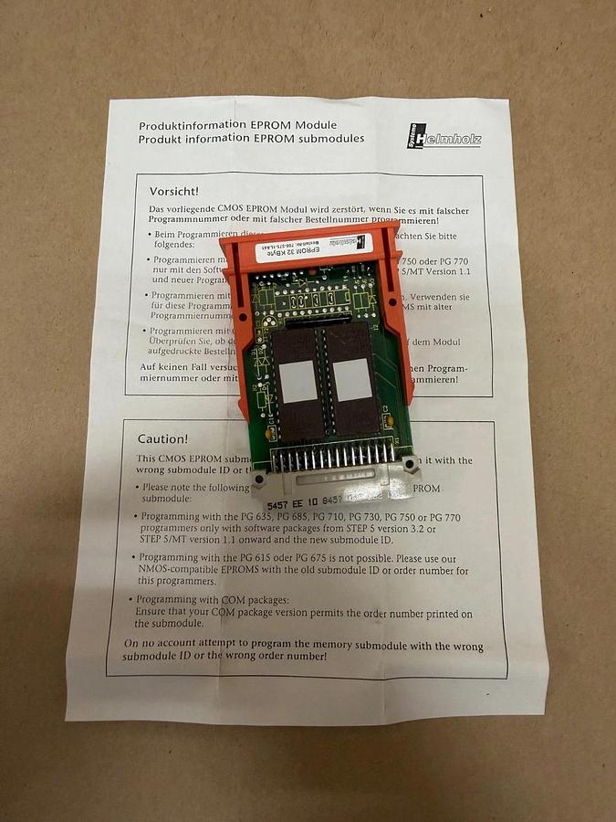 Used Helmholz 700-375-1LA41 EPROM 32 KByte Memory Card *NEW*