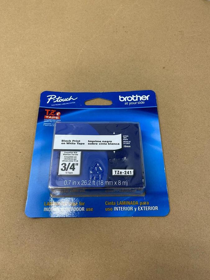 Brother TZe-251 TZe-211 TZe-241 P-Touch Electronic Labeling System 3/4" 1/4" 1"
