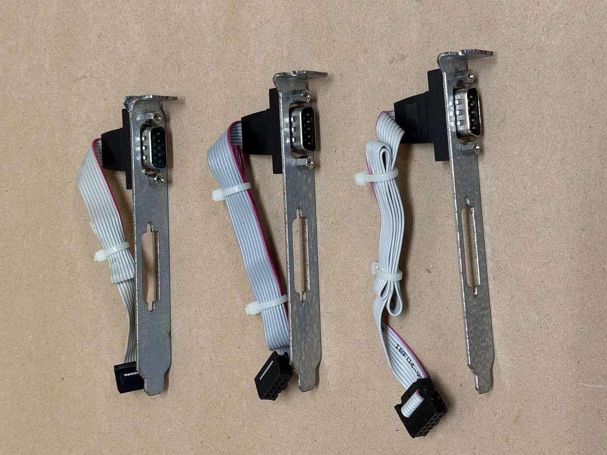 DB9 Male to 10-Pin Female Serial Bracket - Lot of 3