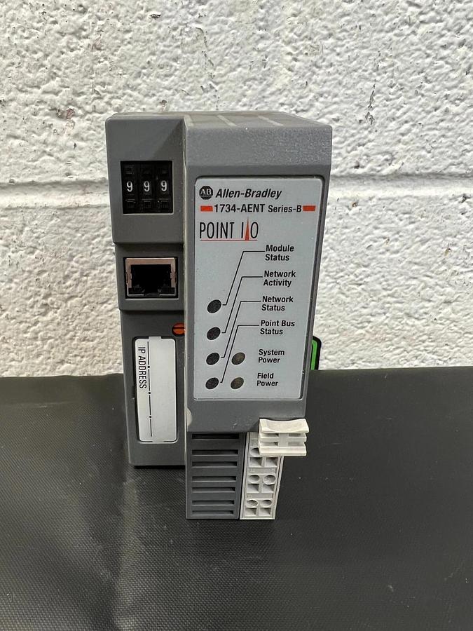 Used Allen Bradley 1734-AENT Ser B Ethernet/IP TP Media I/O Adapter 24VDC