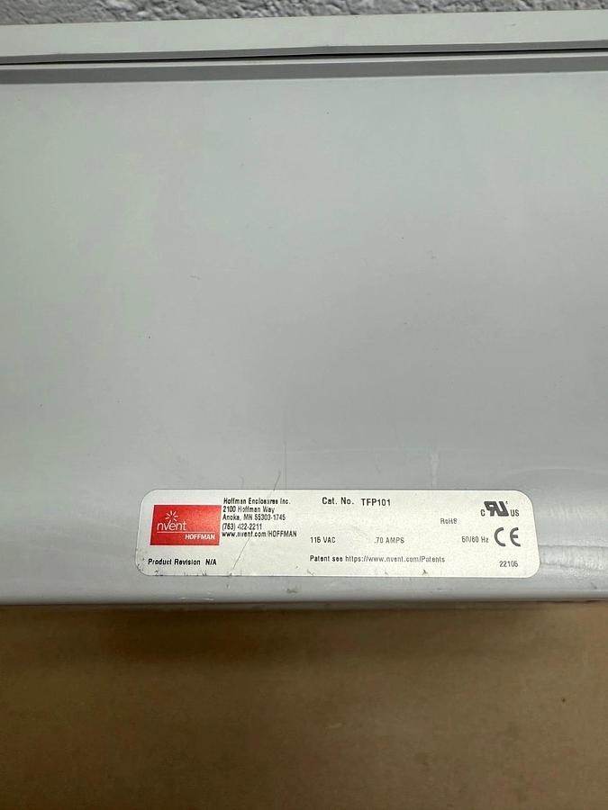Used NVENT Hoffman TFP101 Cooling Fan, 115 VAC, 50/60 Hz *NEW*