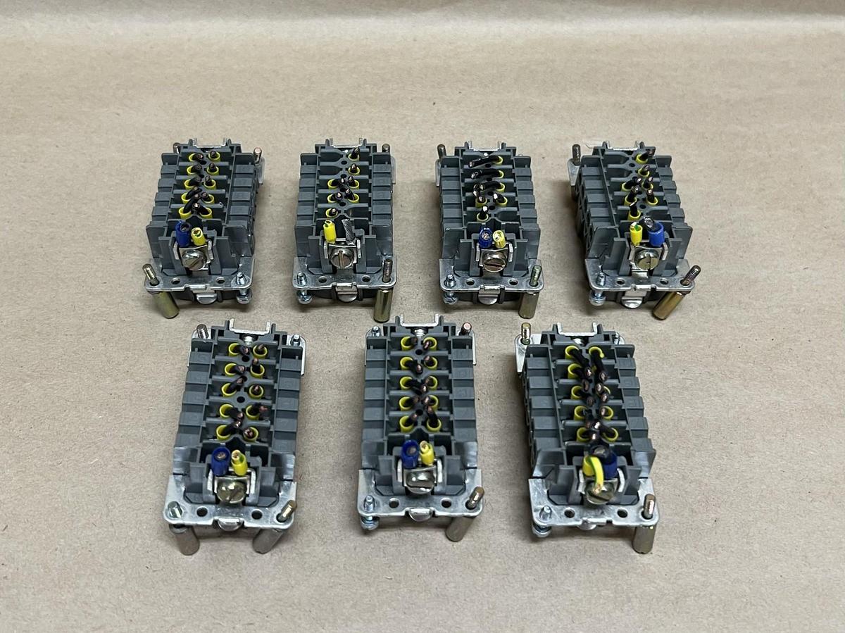Used Wieland 70.310.1040 16A, 400V Plug Connector Insert - Lot of 7