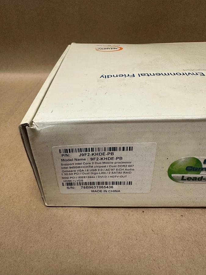 Used Jetway 9F2-KHDE-PB Legacy Mini-ITX Motherboard *NEW*