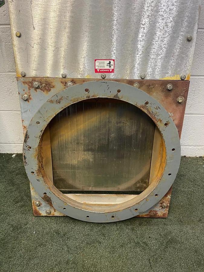 Used Salina Vortex SA18-MG-SB-RS Pneumatic Gate Knife Valve, 18”x18”