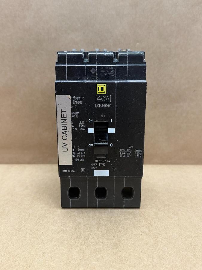 Used Square D EJB34040 40A, 3 Pole Circuit Breaker