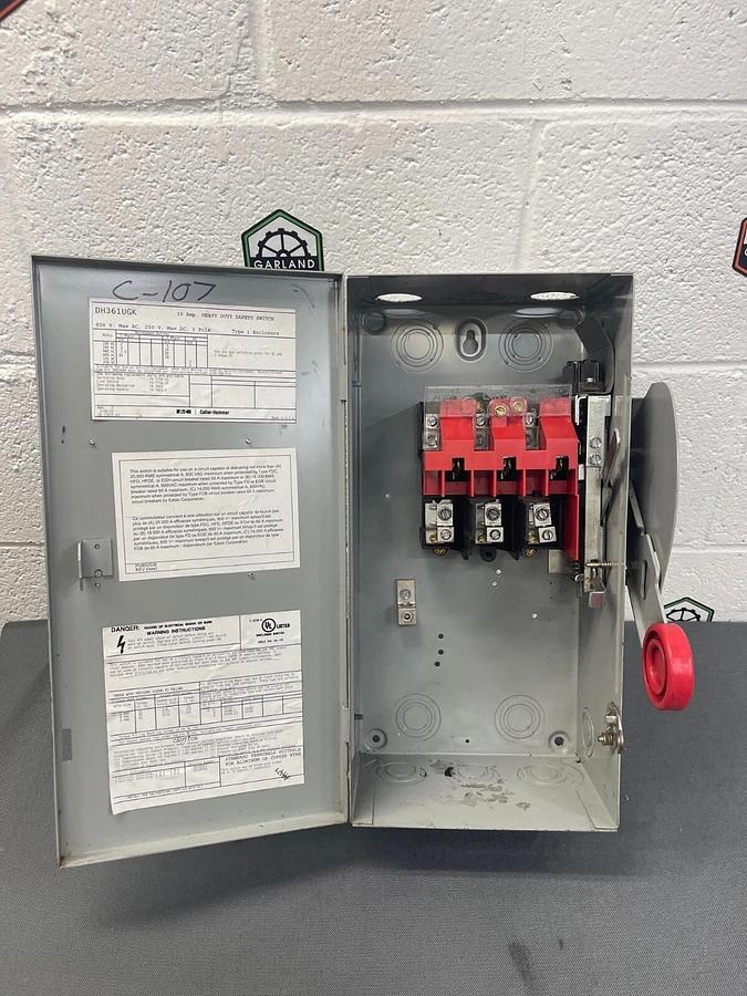 Used Eaton Cutler-Hammer DH361UGK , 30 A, Non-fused Safety Switch