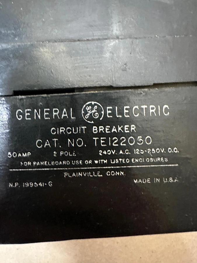 Used General Electric TEI22050 50A 2 Pole Circuit Breaker