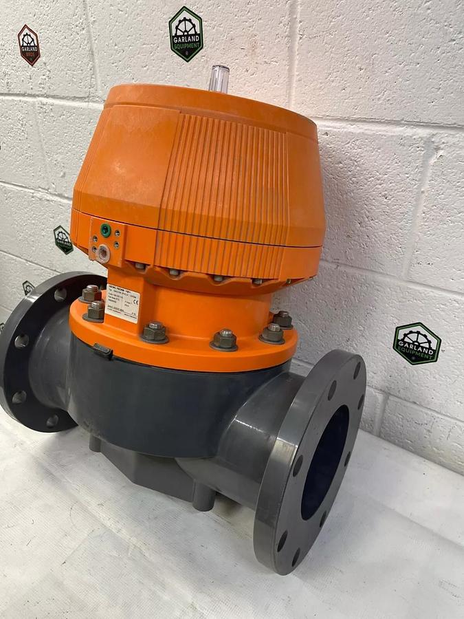 Used Georg Fischer 199.025.130 199025130, 6” PVC Type 025 Diaphragm Valve, Pneumatic
