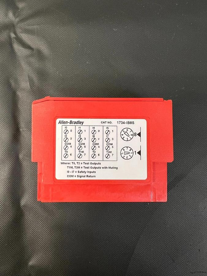 Used Allen Bradley 1734-IB8S Ser B Channel 24V Point Guard I/O Safety Module Digital