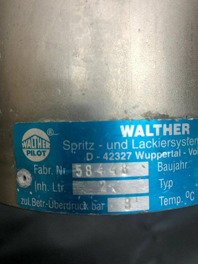 Used Walther Pilot MDG2 Pressure Tank