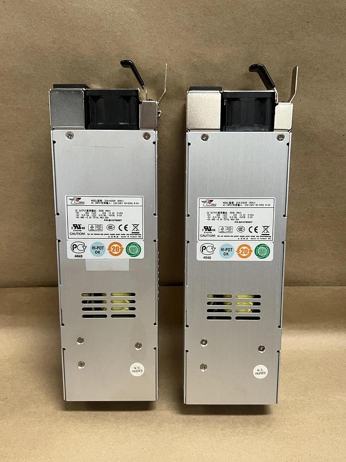 Used Emacs GIN-6350P 350W Hot Plug Power Supply - Lot of 2