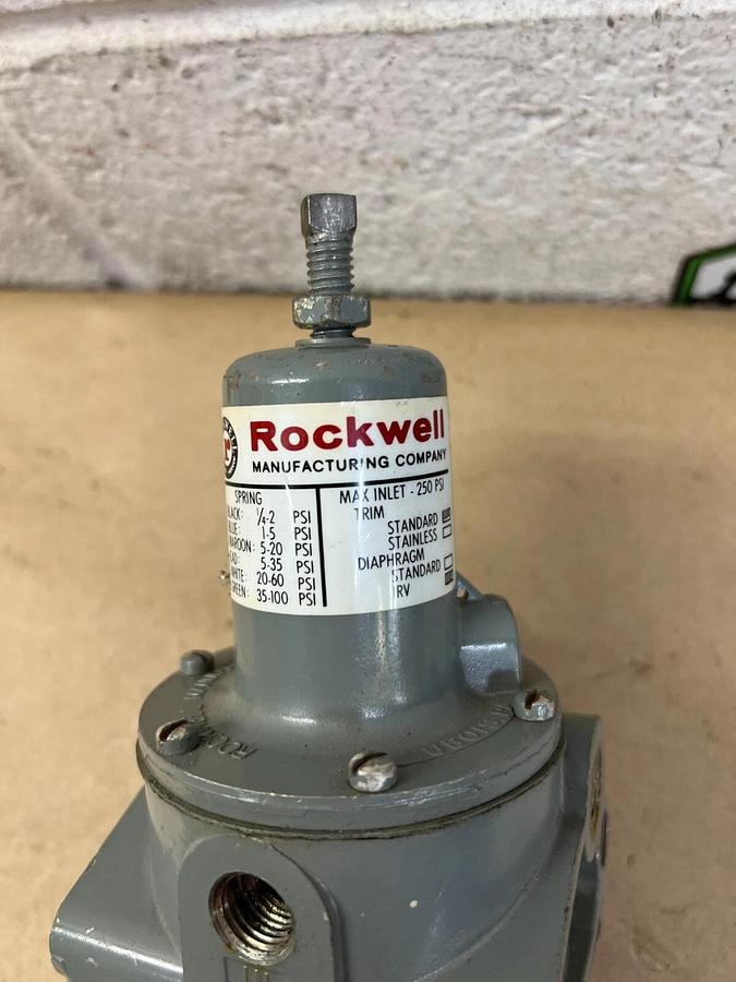 Used Rockwell Pressure Regulator CAD: 5-35 PSI (Max Inlet 250 PSI)
