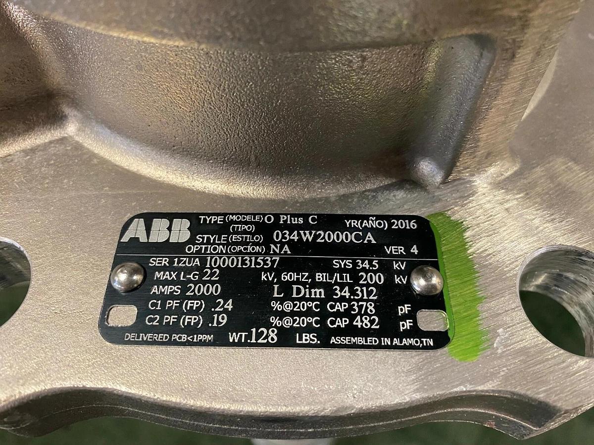 Used ABB Electrical Condenser Bushing Type O Plus C, 2000 Amps