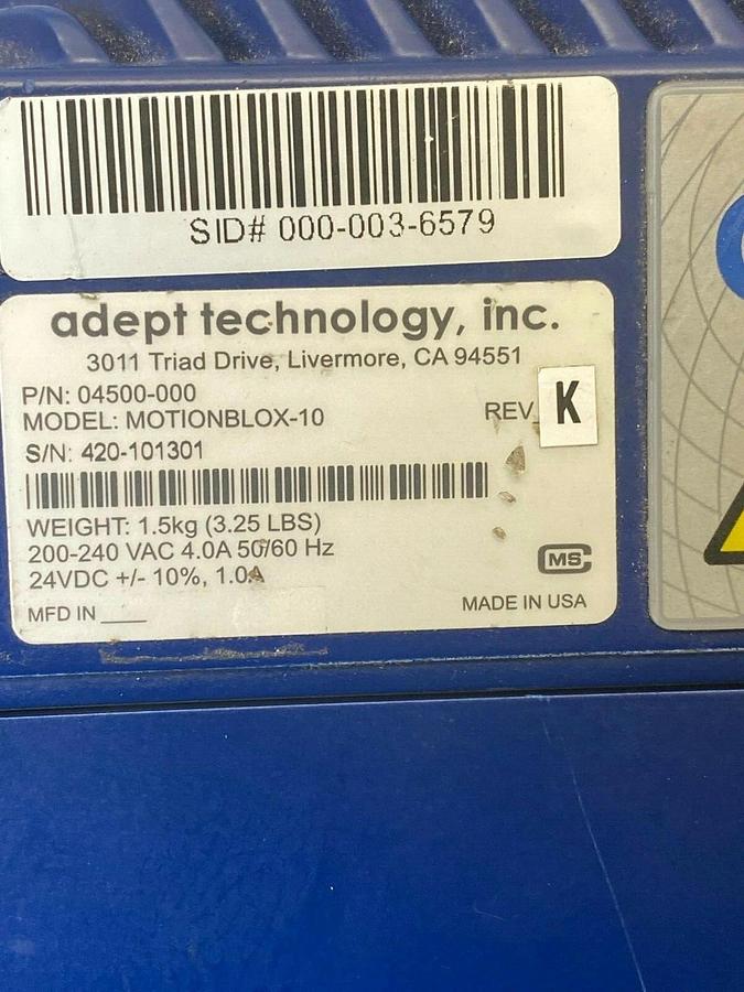 Used Adept Technology Inc 04500-000 Motionblox-10