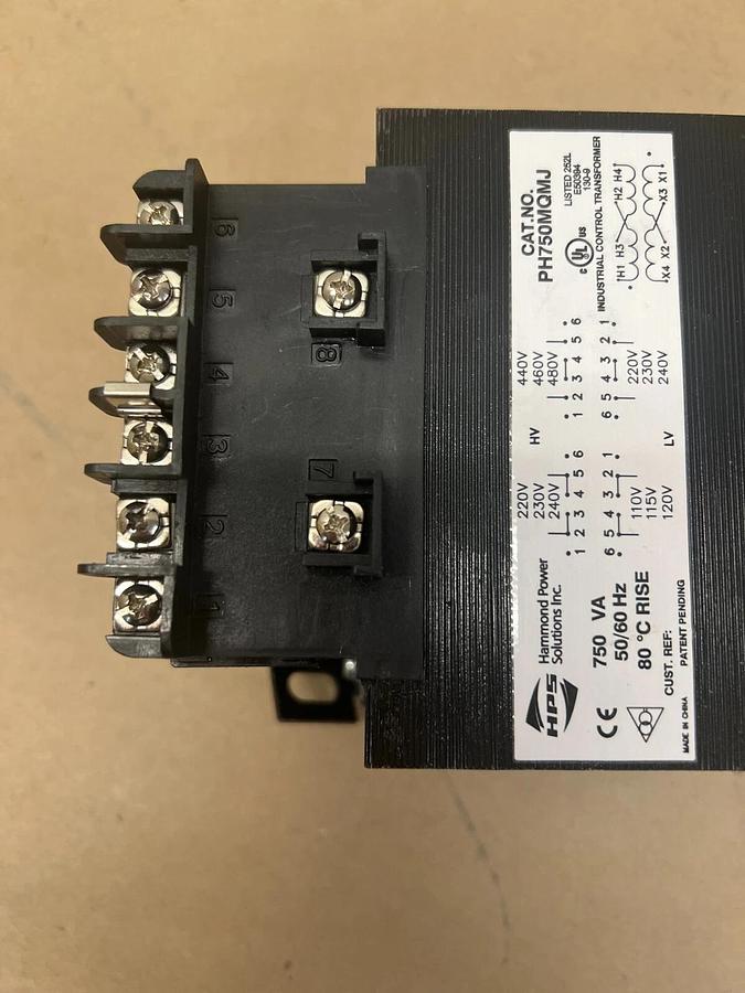 Used HPS Hammond PH750MQMJ 750VA, 50/60Hz Transformer