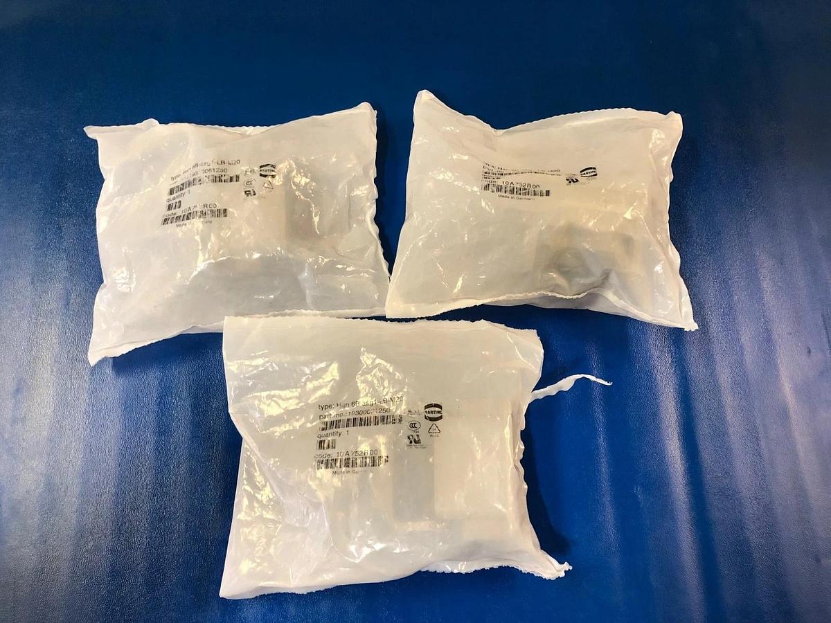 Used Harting 09300061250 LOT of 3