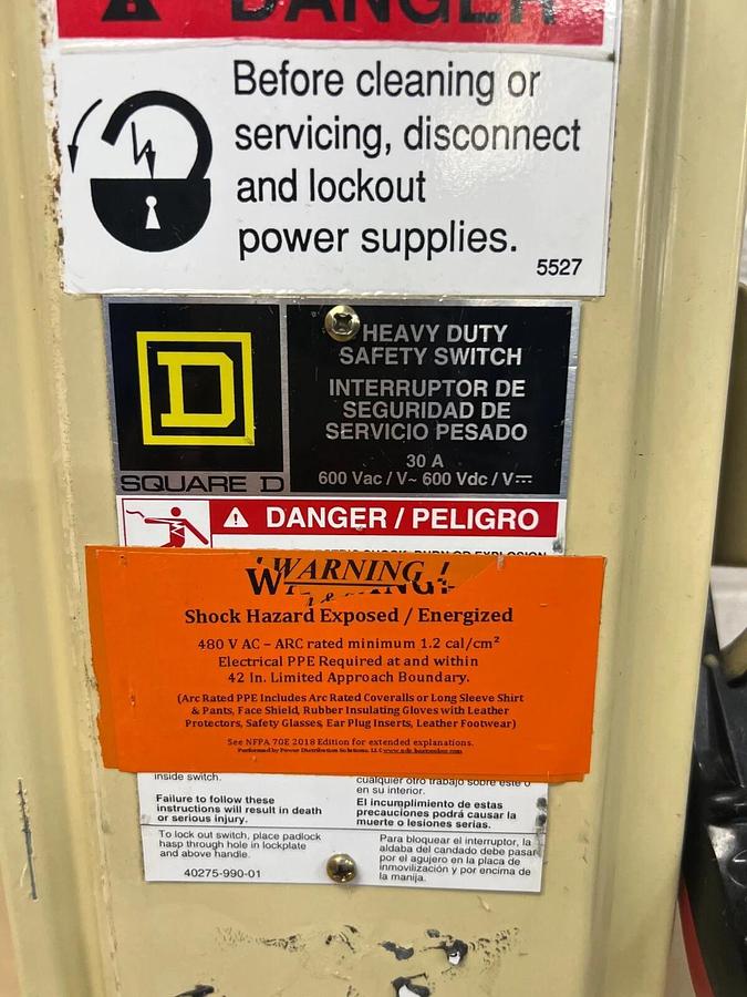 Used Square D H361AWK Heavy Duty Safety Switch
