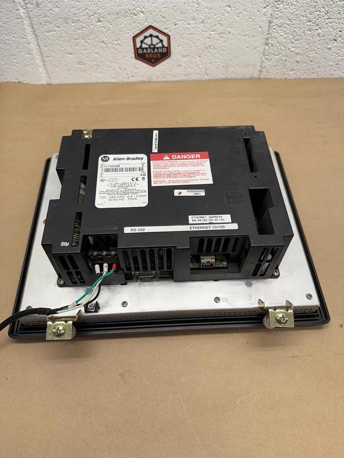 Used Allen- Bradley 2722-T10C20X PanelView 1000 Ser D, 100-240VAC, 0.4-0.25A, 50/60Hz