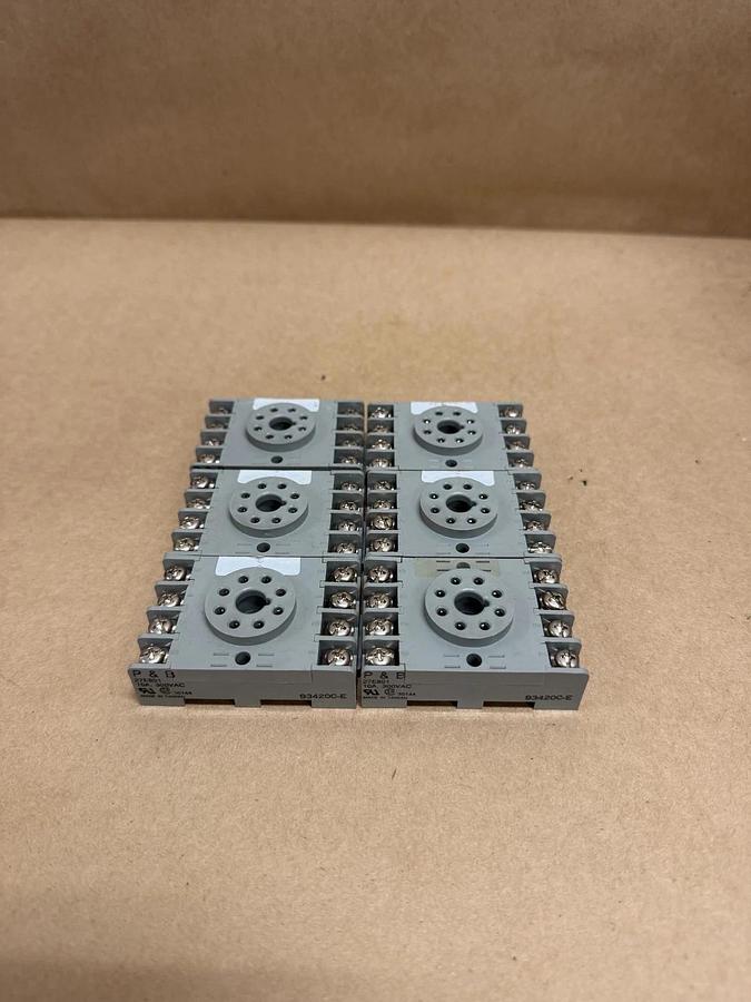Used Potter & Brumfield 27E891 10A Relay Base - Lot of 6