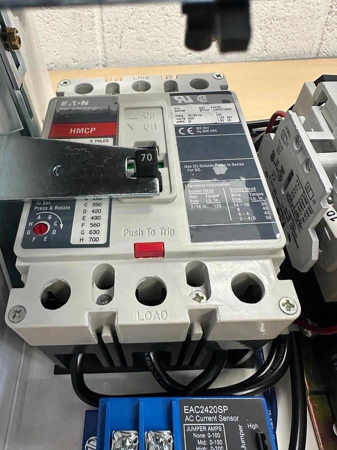 Used Eaton MCC Bucket Size 2 Starter (AN19GNO), 70A Breaker (HMCP070M2C) *NEW*