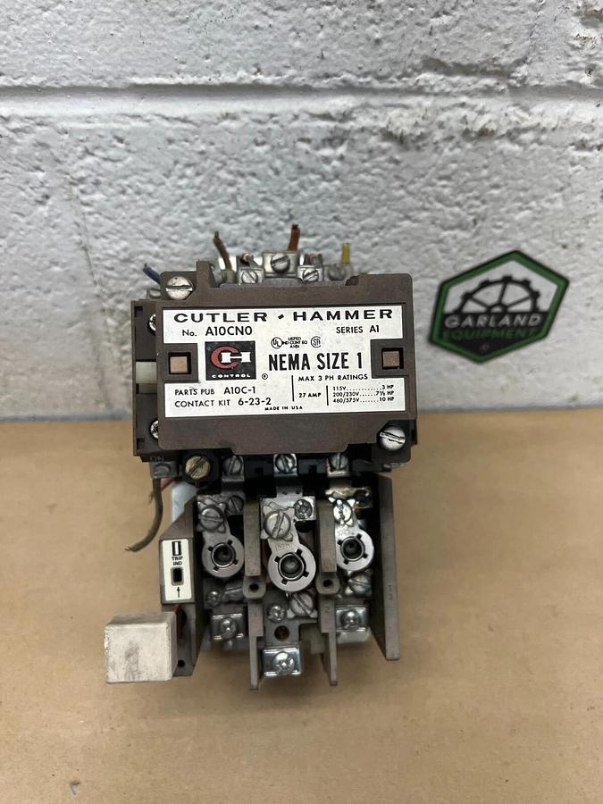 Used Cutler Hammer A10CN0 NEMA Size 1 Contactor