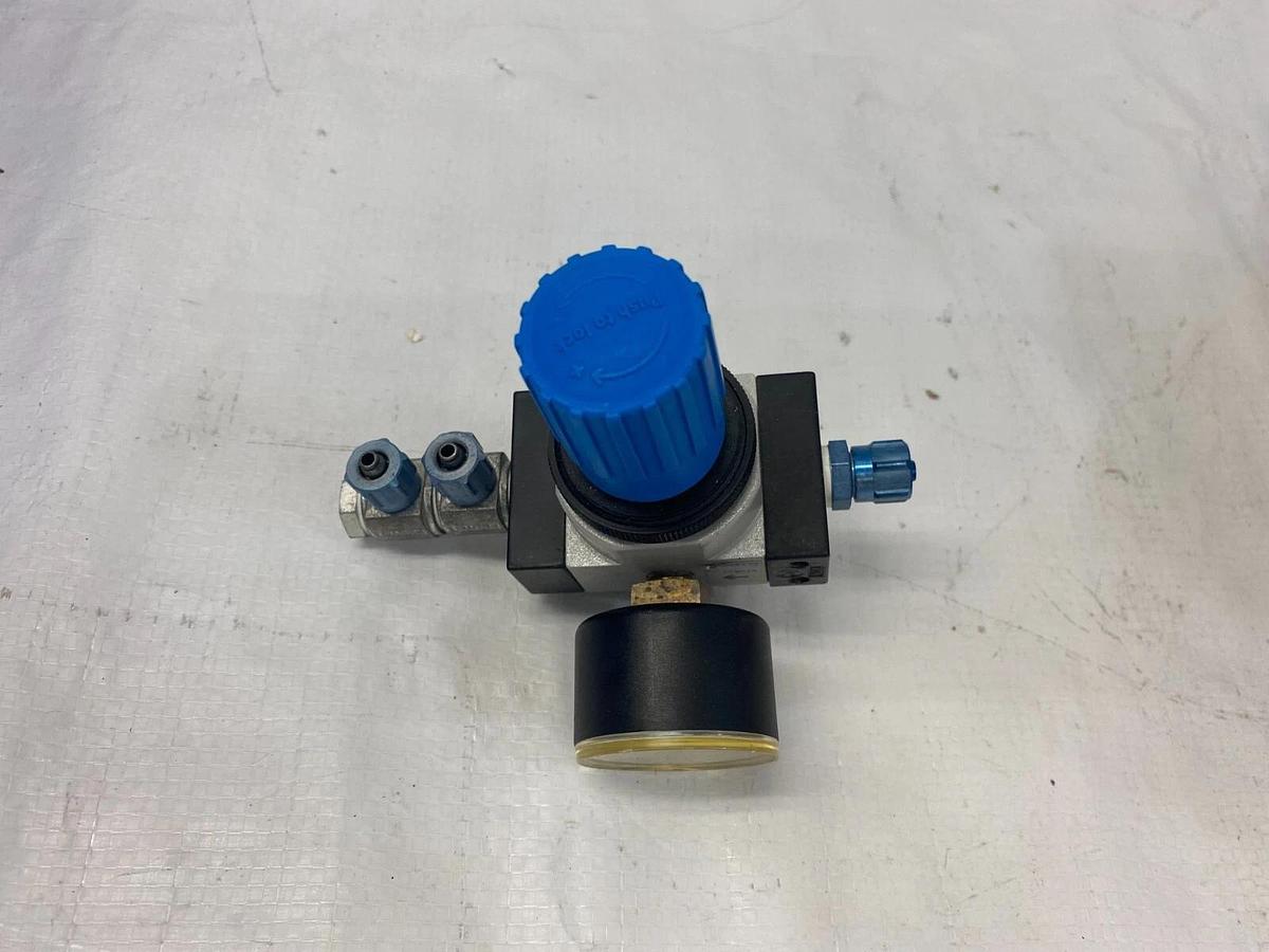 Used Festo LR-D-MINI T443 Pressure Regulator P1 Max: 16bar 230 psi/1,6 MPa