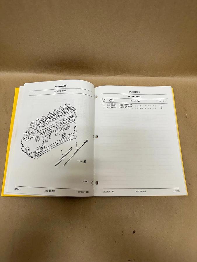 Used Dresser D359T Parts Book for Models 515B & 515C