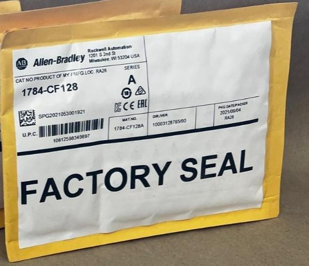 Used Allen Bradley 1784-CF128 Ser A Compact Flash Card *FACTORY SEALED*
